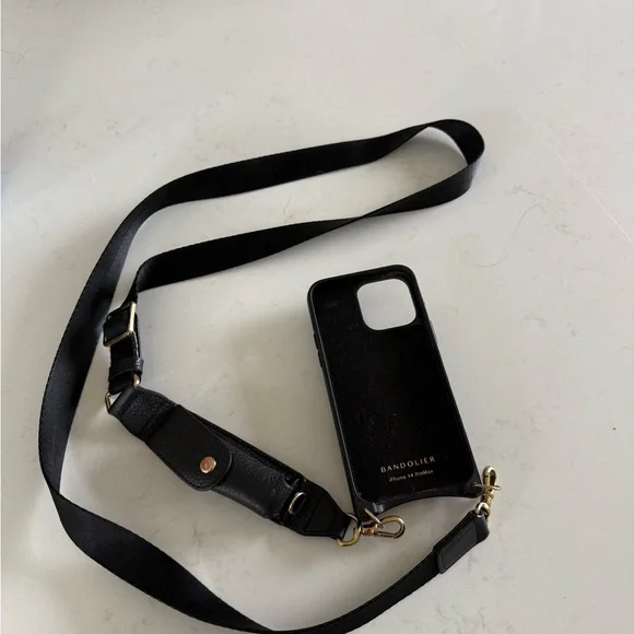 iPhone 14 Pro Max - Bandolier Case with Lana Strap & lipgloss holder - Picture 1 of 4